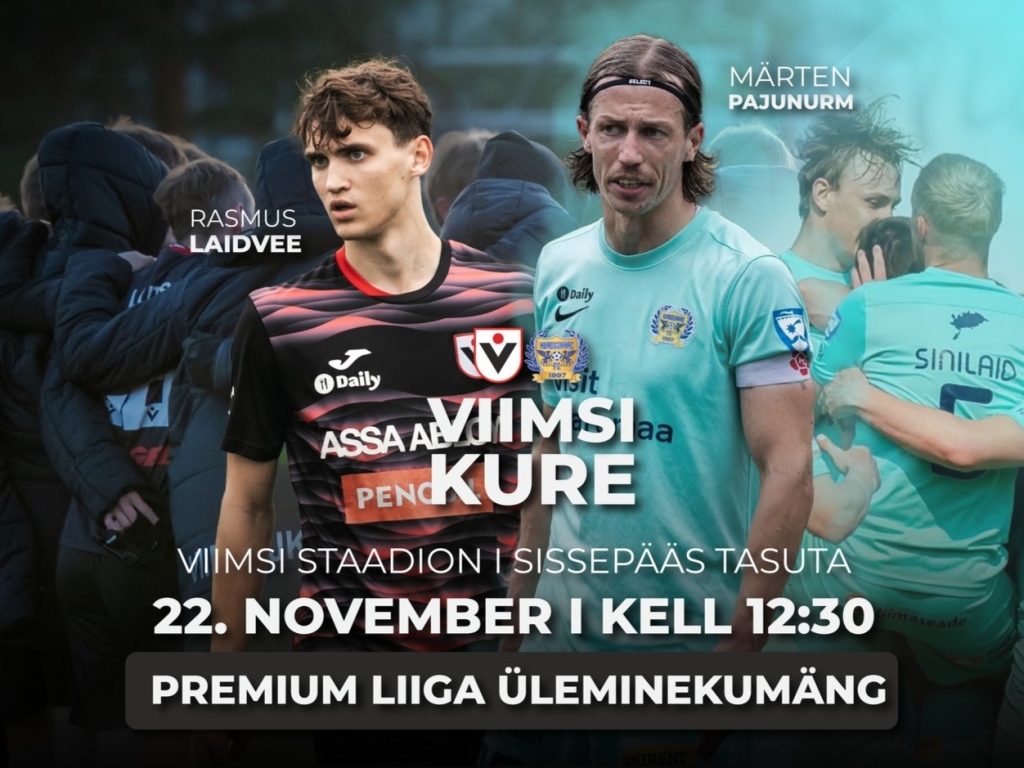 22. novembril toimub Viimsi staadionil märgiline jalgpallivõistlus