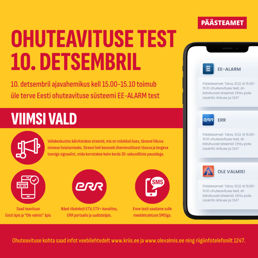 ohuteavituse test