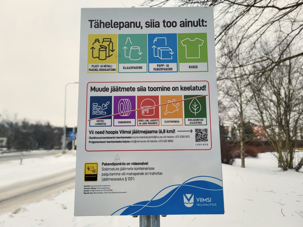 Pakendipunktides on juhistega sildid