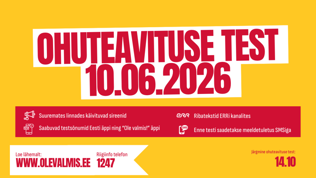 Ohuteavituse test 10. juunil